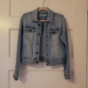 Cat & Jack Blue Jean Jacket Cropped Tailored